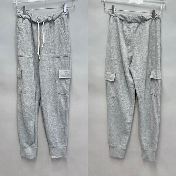 No Boundaries gray cargo jogger sweatpants Size XS Slim Leg High Rise - Picture 13 of 14